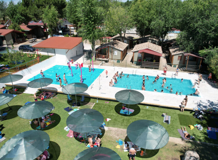 Vista aérea del nuevo recinto de piscinas-